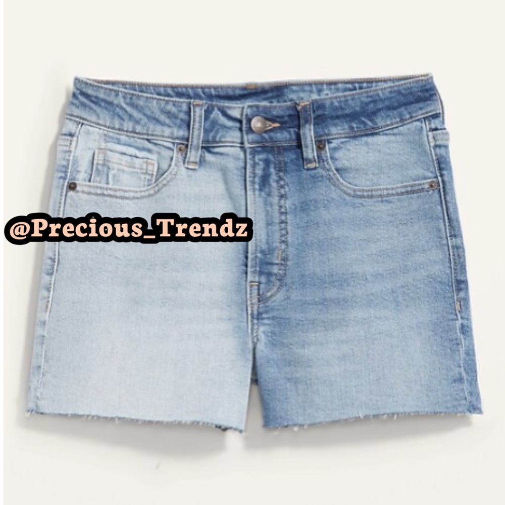 Old Navy High-Waisted O.G. Straight Two-Tone CutOff Shorts 3” Inseam